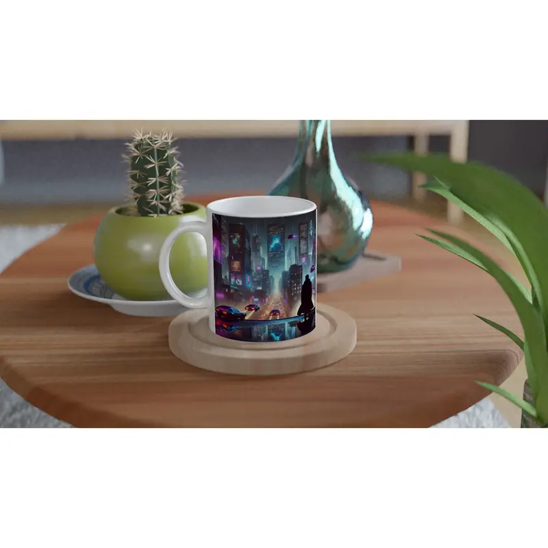 Blade Runner Ceramic Mug – 330Ml Matte White Coffee Cup 1