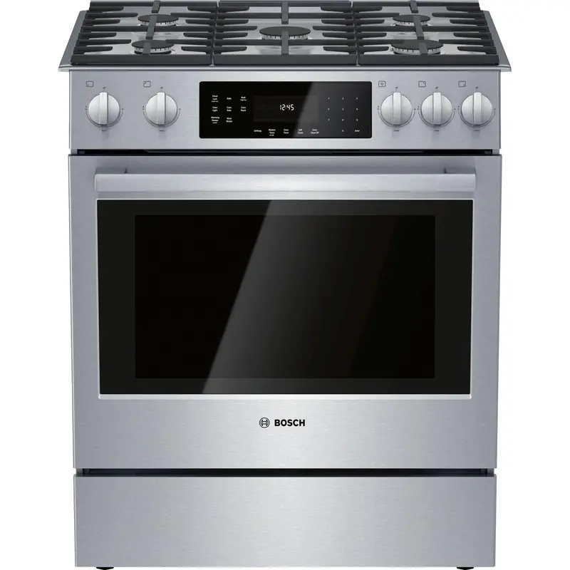 Bosch Hgi8056Uc 30-Inch Slide-In Gas Range – Intelligent Gas Cooking System 1
