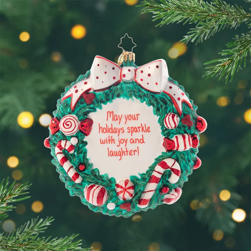 Candy Cane Delight Holiday Ornament – Customizable 1