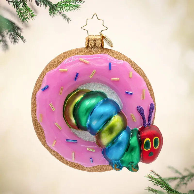 Caterpillar'S Sweet Christmas Adventure Ornament 1