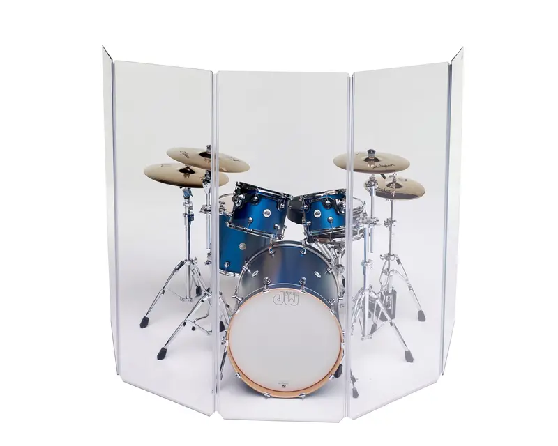 Clearsonic Multi-Panel Drum Shield – 5.5 Ft Tall With Seamless Hinges & Integrated Cable Pathways 5