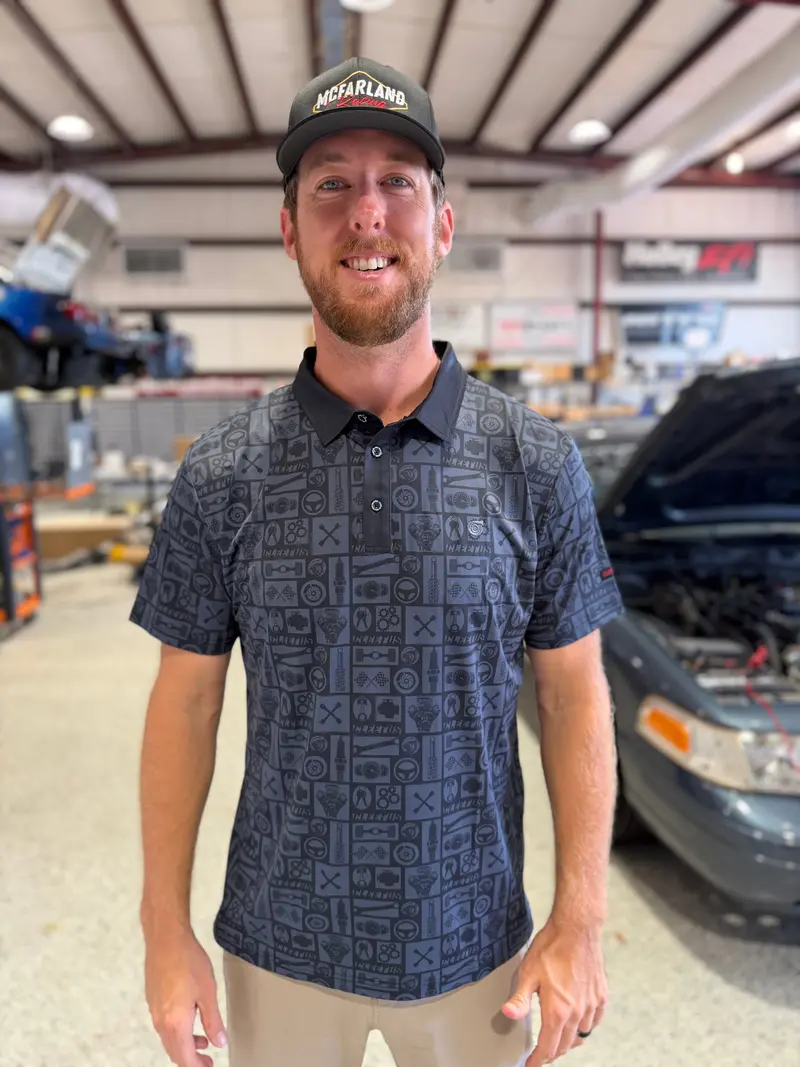 Cleetus Black Moisture-Wicking Polo Top 1