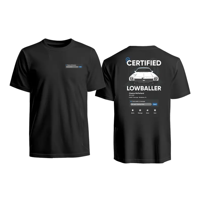Cleetus Certified Lowballer Graphic Tee – Vintage Wash Style 1