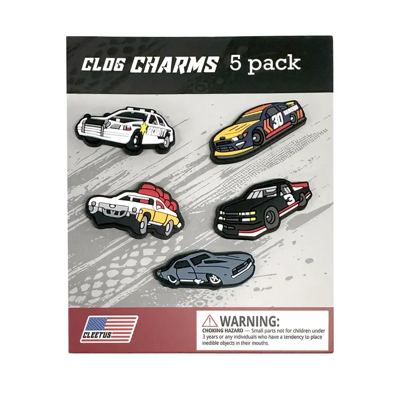 Cleetus Racecar Clog Charms – Fun Shoe Accessories 1