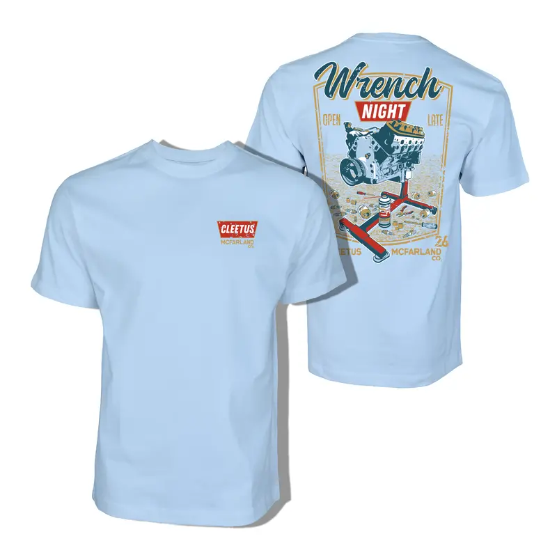 Cleetus 'Wrench Night' Graphic T-Shirt – Garage Culture Apparel 1