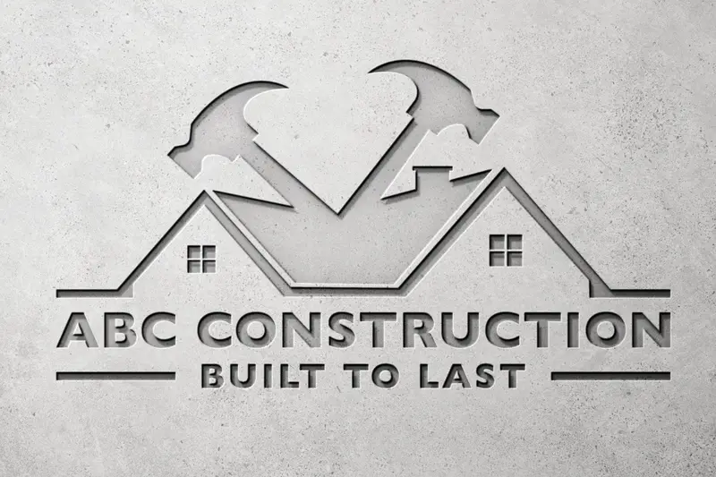 Construction Company Logo For Remodeling, Roofing, And Building Contractors 1