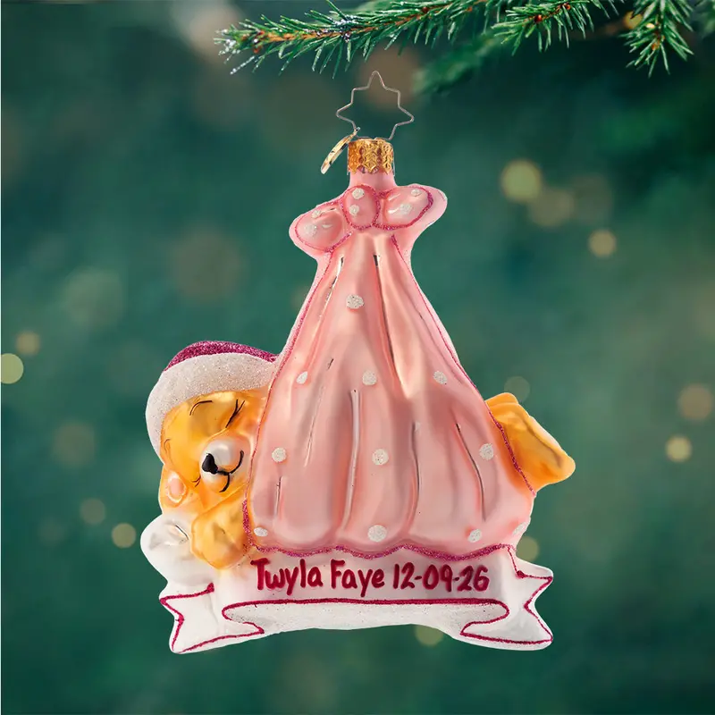 Custom 'Special Delivery' Ornament For Girls 1