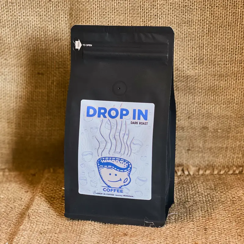 Drop In Coffee Dark Roast Whole Bean Blend 1