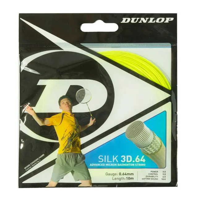 Dunlop Silk 3D Badminton String – 0.64Mm Gauge For Precision Play 1
