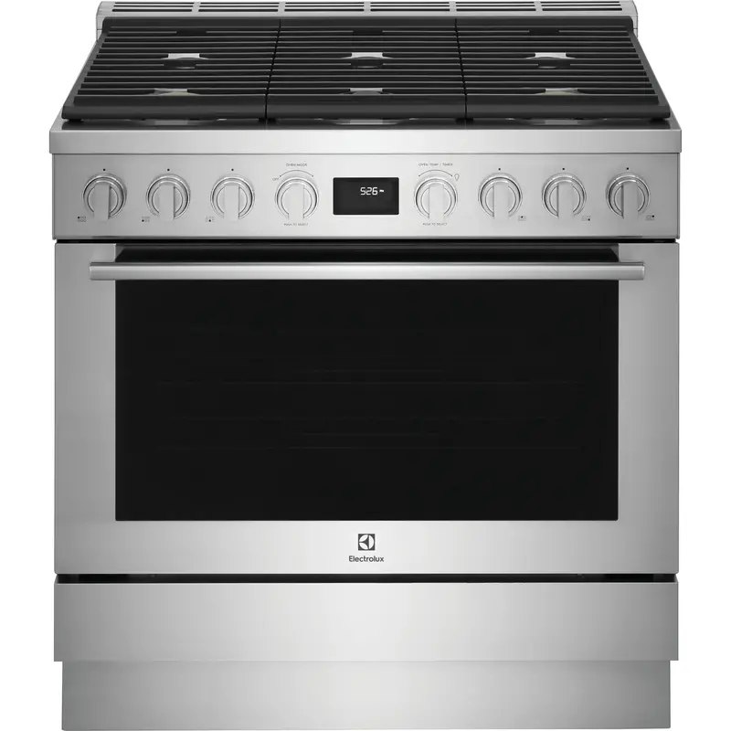 Electrolux 36-Inch Dual-Fuel Freestanding Range With True Convection Oven (Ecfd3668As) 1