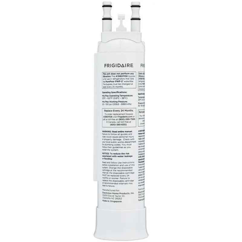 Electrolux Purepour Water Filter Bypass Plug For Refrigerators (A15601102) 1