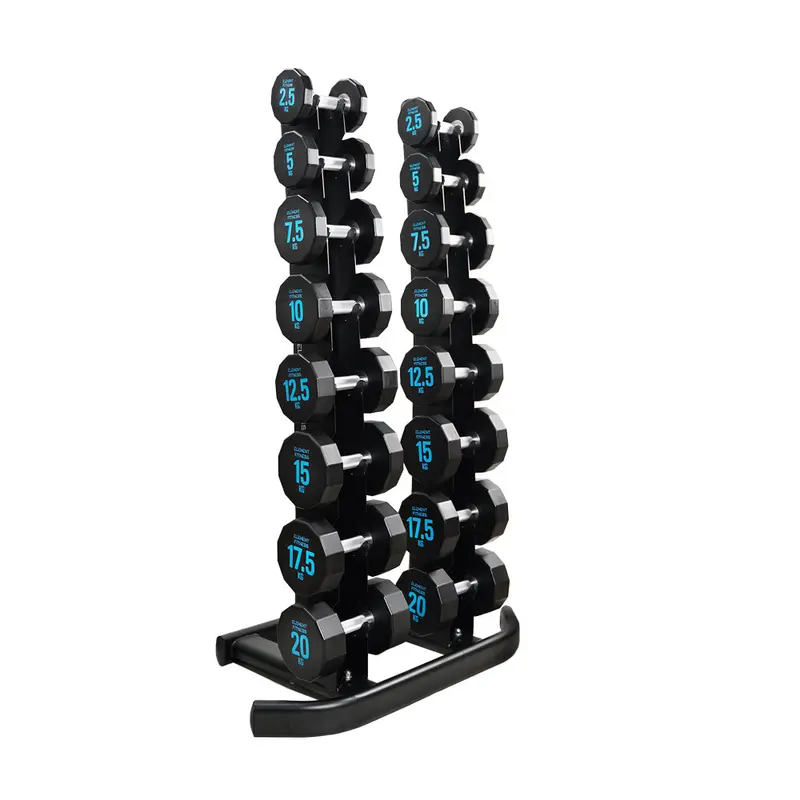 Element Fitness 180Kg Adjustable Dumbbell Set With Vertical Storage Rack 1