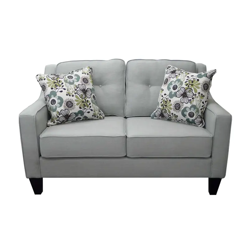 Elite Sofa Designs Hilton Fabric Loveseat – Stationary Two-Seater Living Room Sofa 1