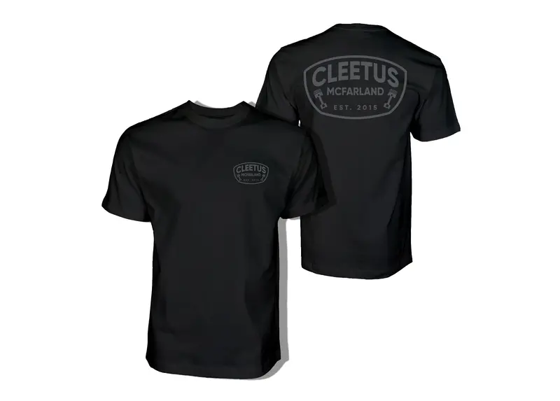 Est. 2015 Cleetus Heritage T-Shirt – Classic Black & White Print 1