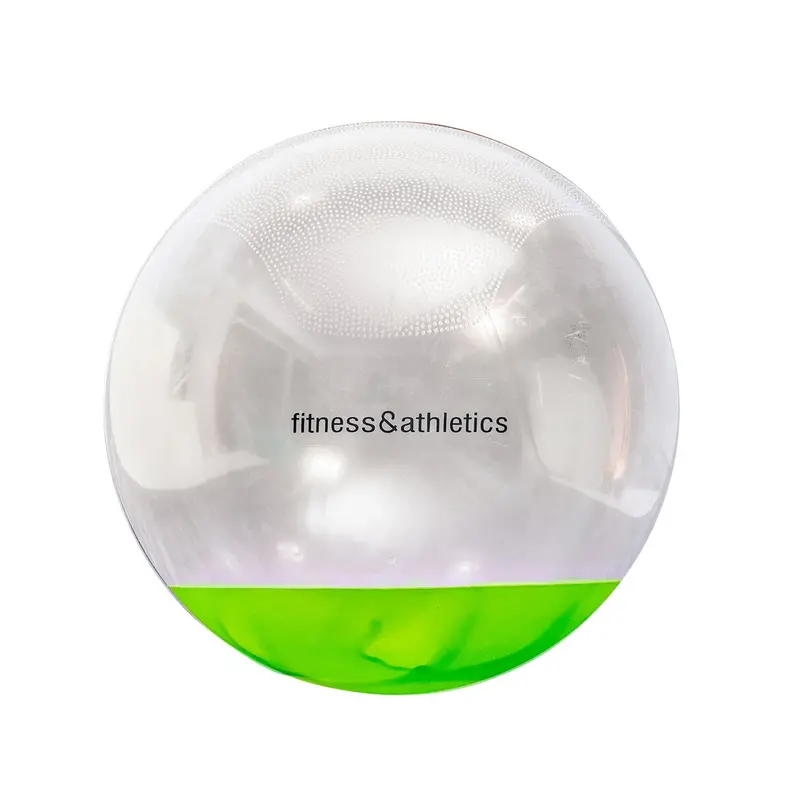 Fitness & Athletics Stay Ball – Clear/Green 65Cm Stability Ball With Anti-Burst Design 1