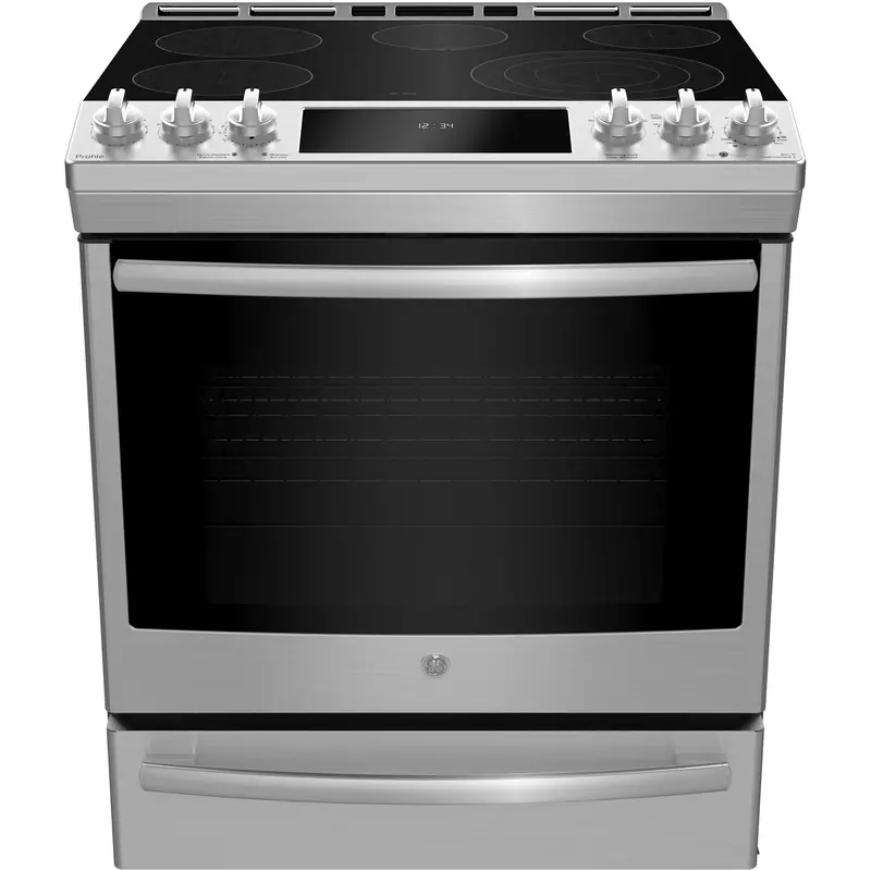 Ge Profile 30" Slide-In Electric Range Featuring True European Convection – Pcs940Ymfs 1