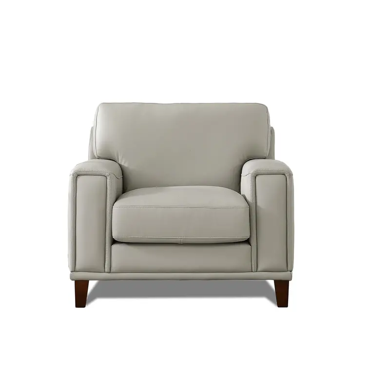 Harper Leather Reclining Chair In Bedford Ice – Model 6982-10-2515 1