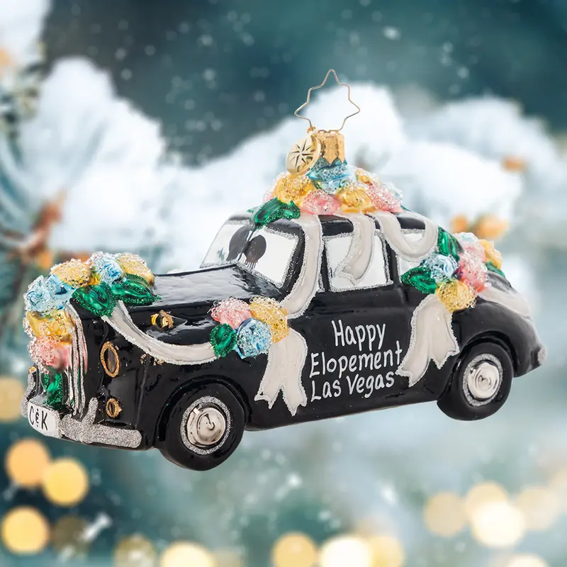 'Heading To The Chapel' Wedding-Themed Custom Ornament 1