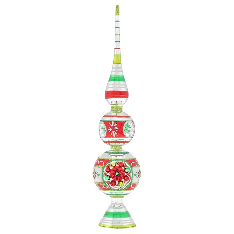 Holiday Splendor Reflective Finial Stand – 13-Inch Elegant Display Base With Mirror Finish 1