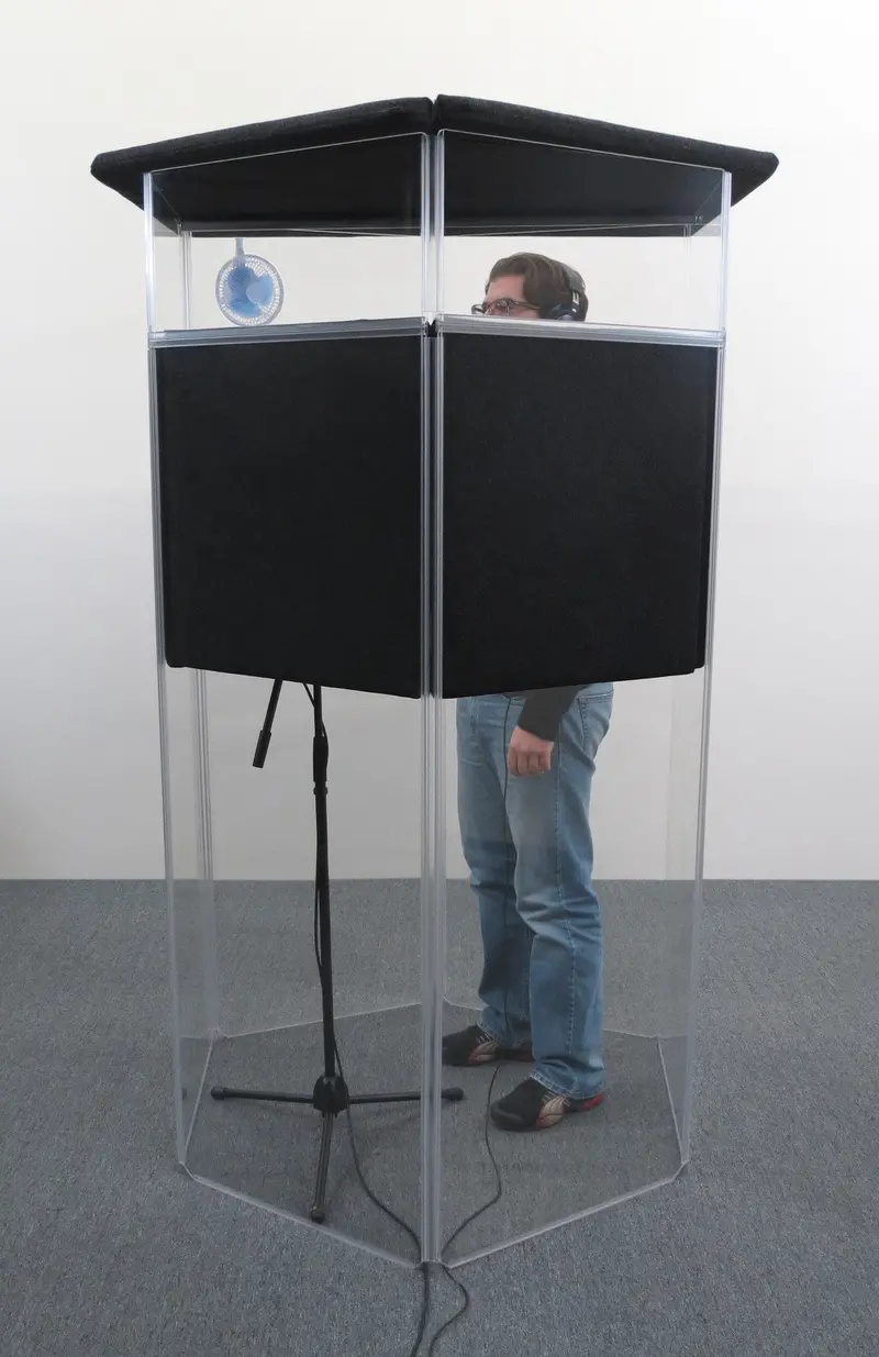 Isopac G Space-Saving Vocal Booth – 4' × 4' × 6.5', High-Efficiency Isolation 1