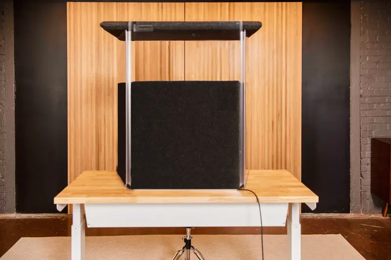 Isopac T Tabletop Vocal Booth – 33"W × 22"D × 36"H, 50% Noise Reduction 1