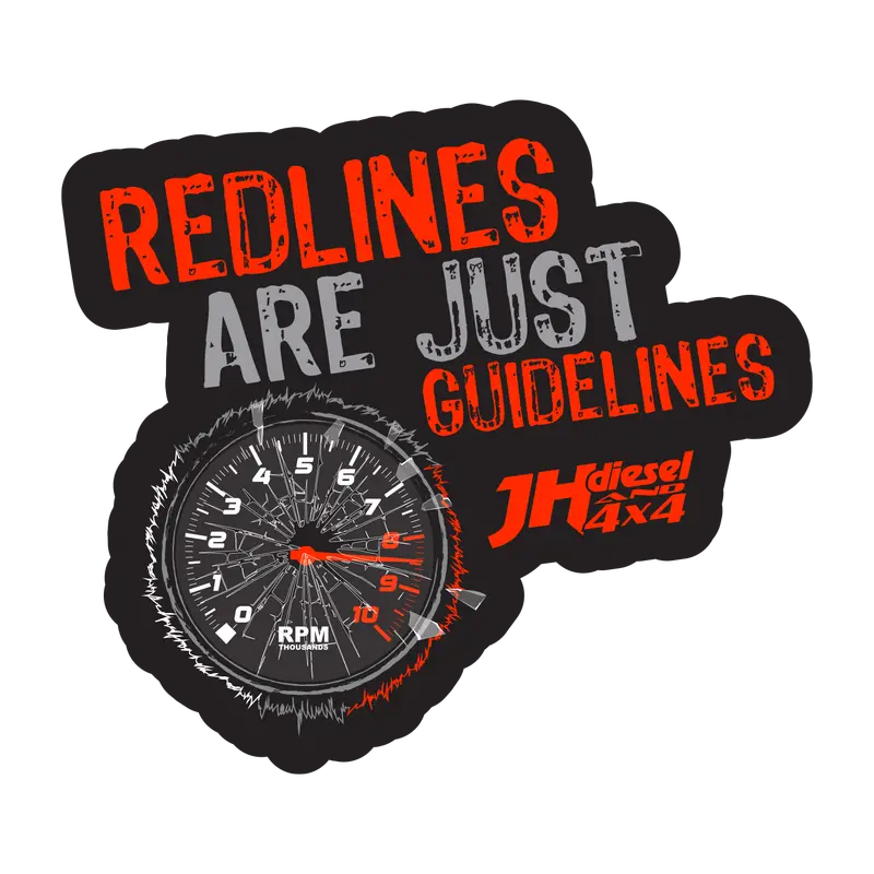 Jh'S Diesel Red Lines Vinyl Sticker – Diesel Mechanic Tribute 1