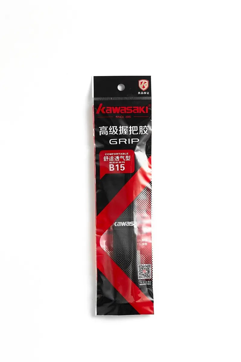 Kawasaki B-15 Racket Grip Tape – High-Tack Black Overgrip For Tennis & Badminton 1