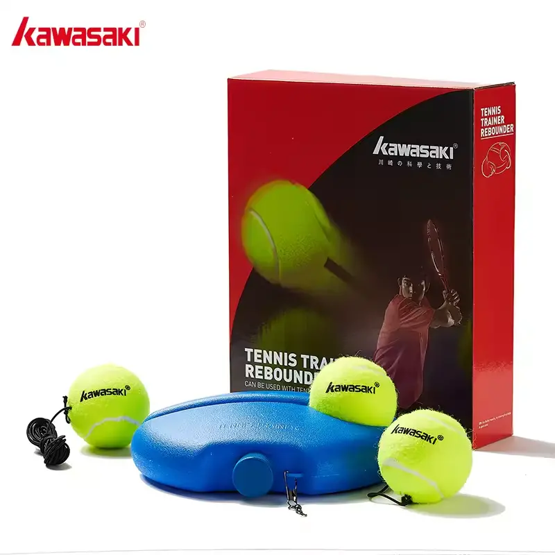 Kawasaki Tennis Rebounder Net – Adjustable Training Aid With 1 Or 3 Practice Balls 1