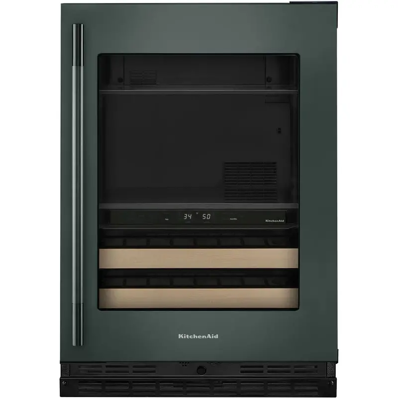 Kitchenaid 24-Inch Beverage Refrigerator – 4.8 Cu. Ft., Jet Black Stainless Steel (Kubr524Sjp) 1