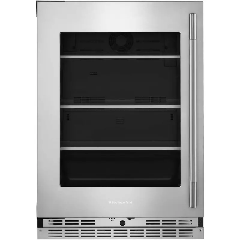 Kitchenaid 24-Inch Glass-Door Compact Refrigerator – 5.2 Cu. Ft., Stainless Steel (Kurl524Sps) 1