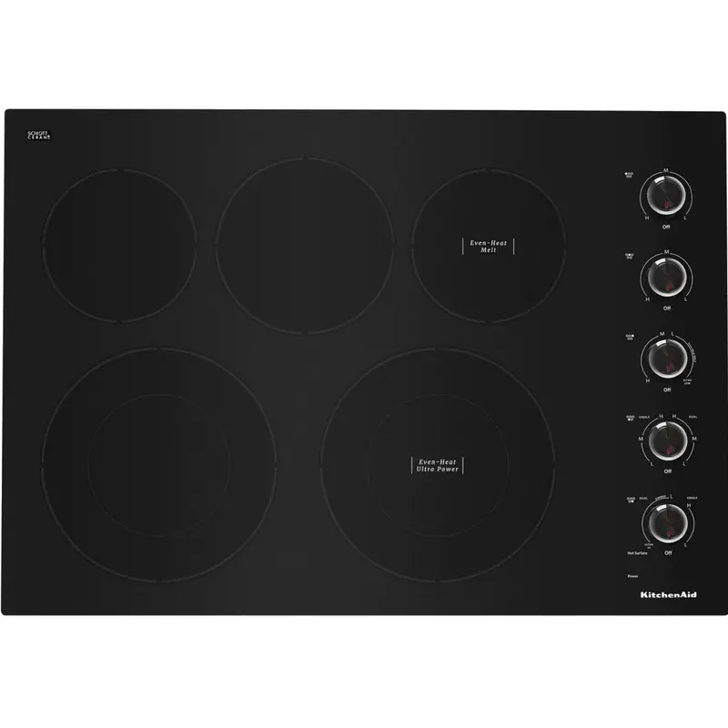 Kitchenaid 30" Built-In Electric Cooktop With Five Adjustable Elements – Kces550Hbl 1