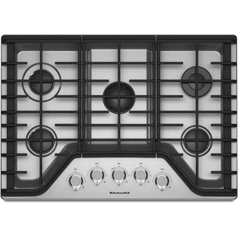 Kitchenaid 30" Built-In Gas Cooktop With Precision Flame Control – Kcgs350Ess 1