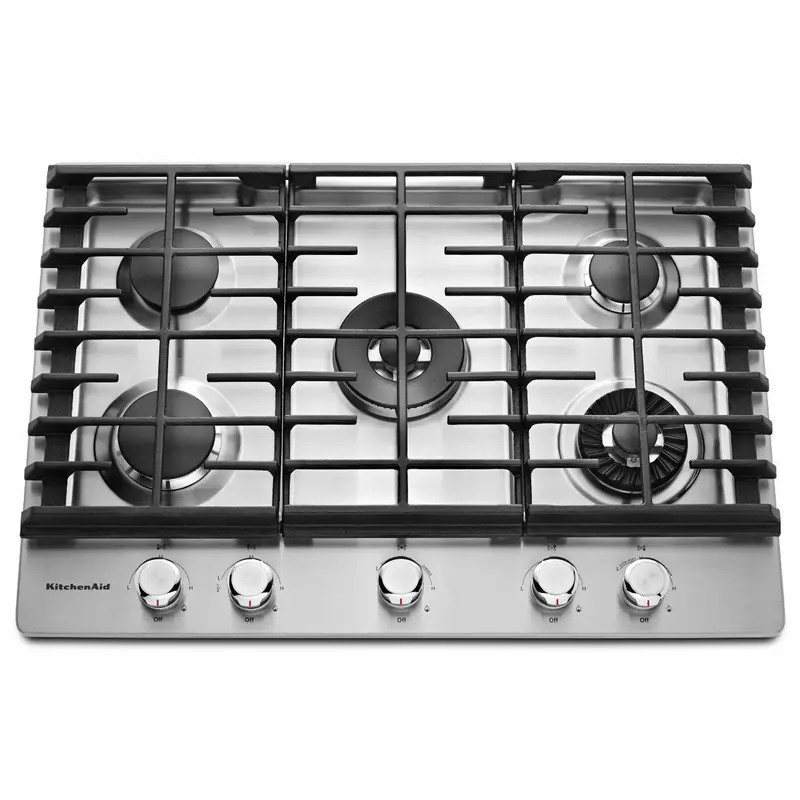 Kitchenaid 30" Built-In Gas Cooktop With Removable Griddle – Kcgs950Ess 1