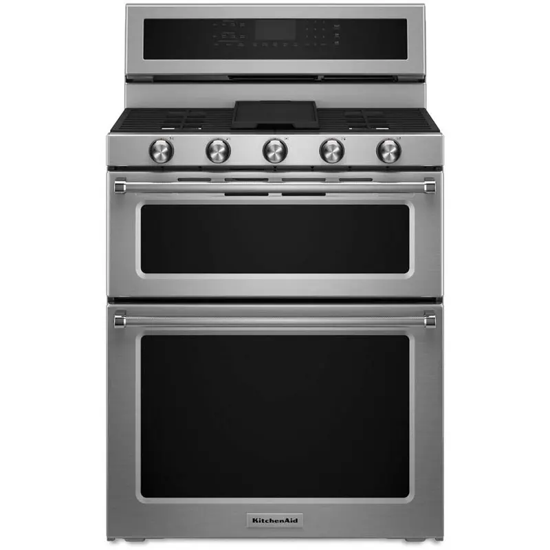 Kitchenaid 30" Freestanding Dual-Fuel Range With Dual Stacking Capability – Kfdd500Ess 1