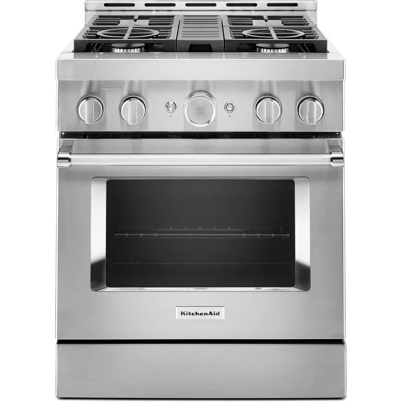 Kitchenaid 30" Freestanding Gas Range With Even-Heat™ True Convection – Kfgc500Jss 1