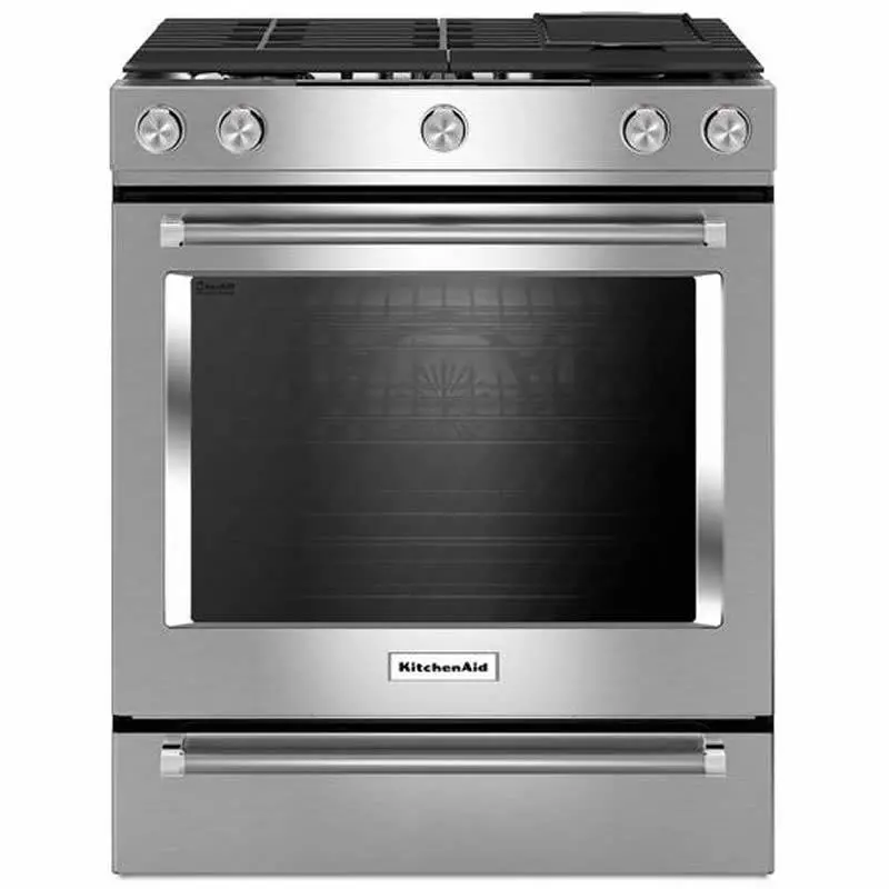 Kitchenaid 30" Slide-In Dual-Fuel Range With Smart Features – Yksdb900Ess 1
