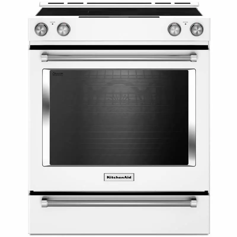 Kitchenaid 30" Slide-In Electric Range In White – Ykseb900Ewh 1