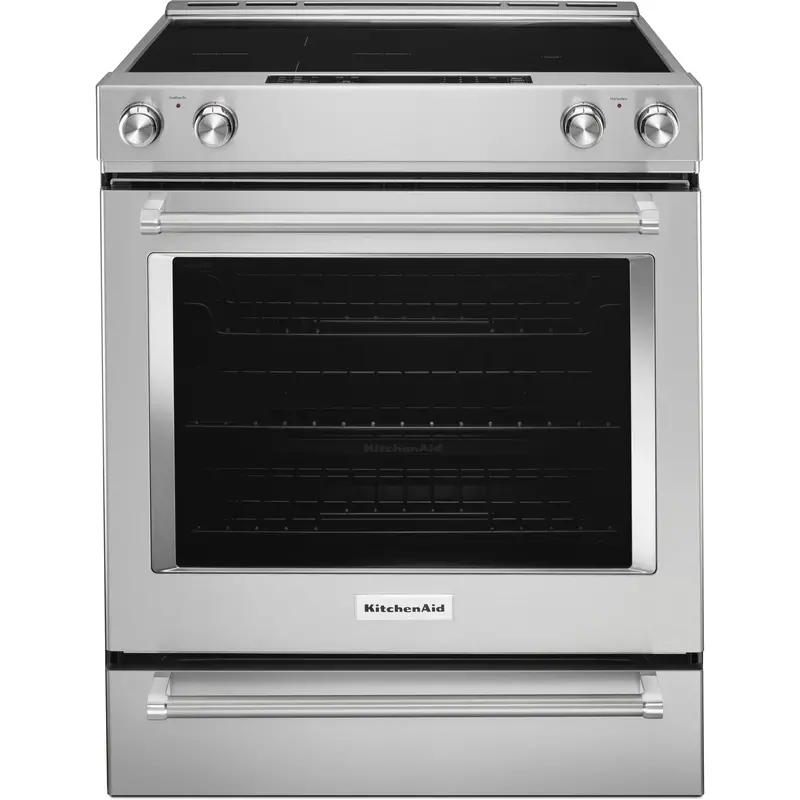 Kitchenaid 30" Slide-In Electric Range – Seamless Countertop Fit, True Convection (Ykseb900Ess) 1