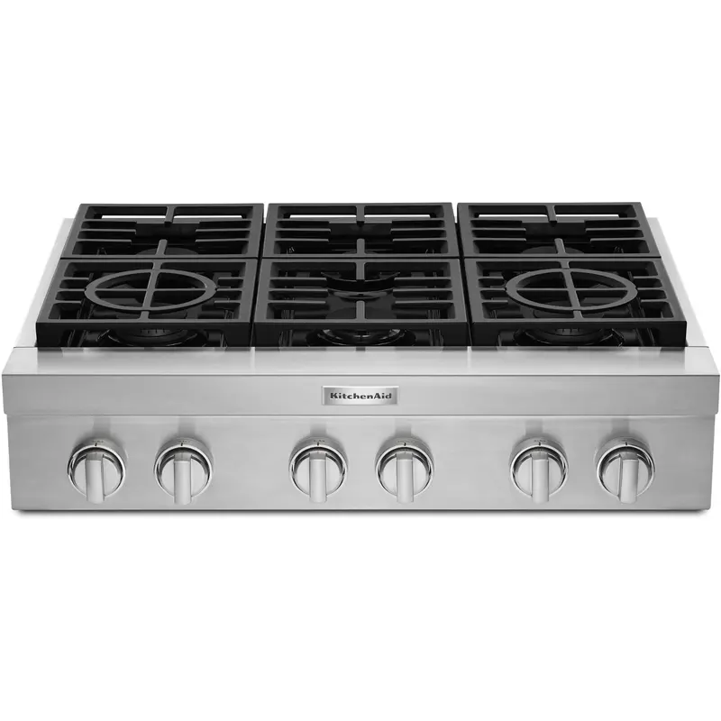 Kitchenaid 36" Built-In Gas Rangetop With Ultra Power™ Dual-Flame Burners – Kcgc506Jss 1