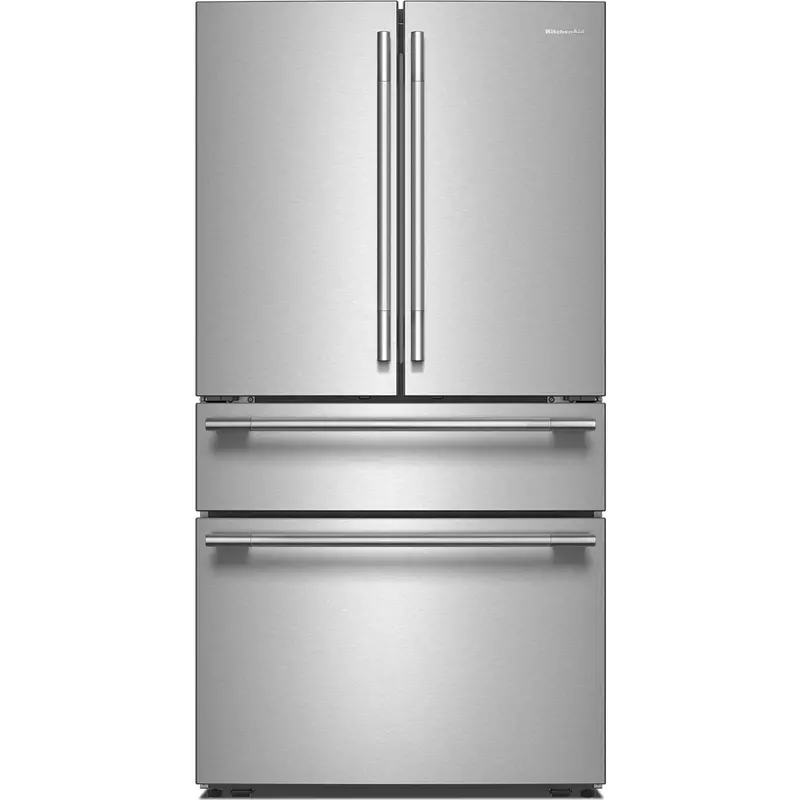 Kitchenaid 36-Inch French 3-Door Refrigerator – Interior Water Dispenser & Ice Maker (Krmf336Sps) 1