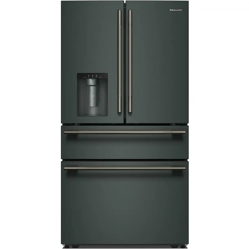 Kitchenaid 36-Inch French 4-Door Refrigerator – 29.5 Cu. Ft., Jet Black Stainless (Krmf436Sjp) 1