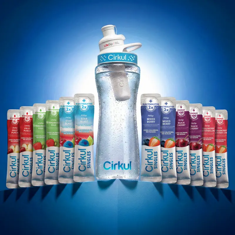 Lifesip Fruit Punch (22Oz Bottle) + 18Pk Cirkul Singles Bundle 1