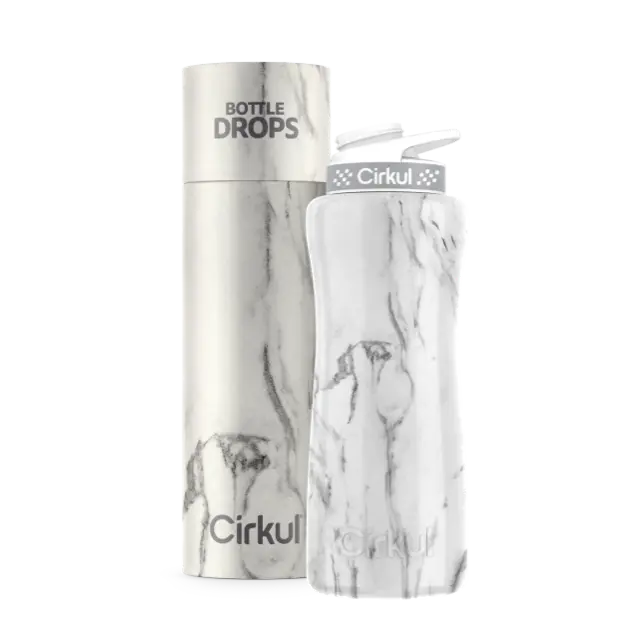 Limited-Edition 32Oz White Marble Stainless Steel Bottle 1