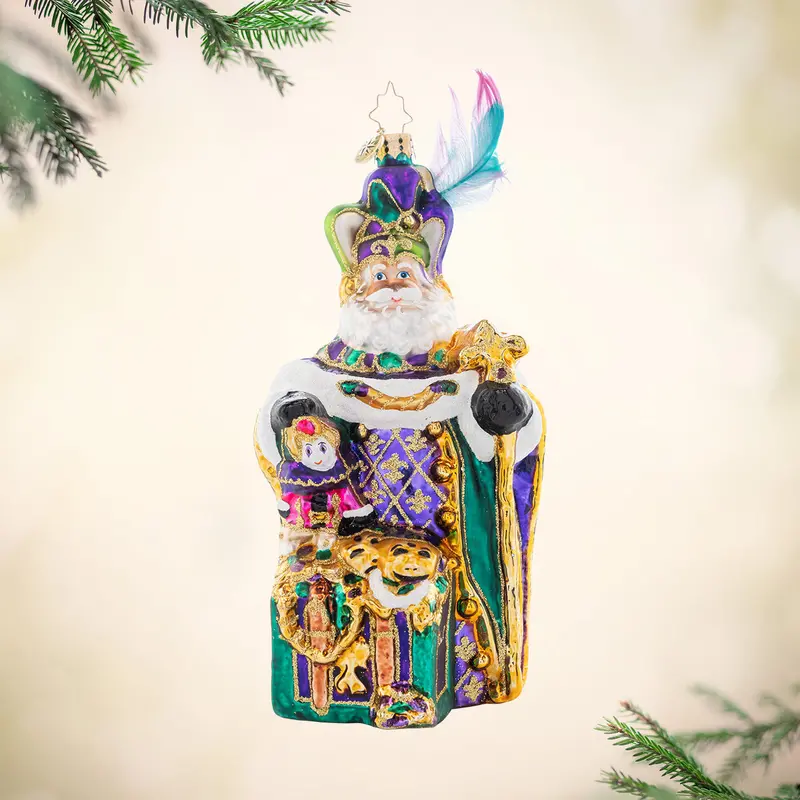 Mardi Gras-Themed 'Claus In Costume' Ornament 1