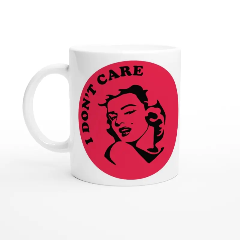 Marilyn Monroe ‘I Don’T Care’ Vintage-Inspired Ceramic Mug 1