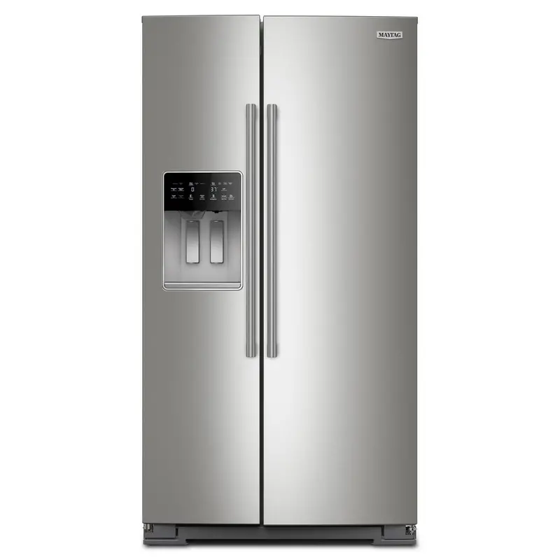 Maytag 36-Inch Side-By-Side Refrigerator – 21 Cu. Ft., Ice & Water Dispenser, Stainless Steel Mrsc6636Rz 1