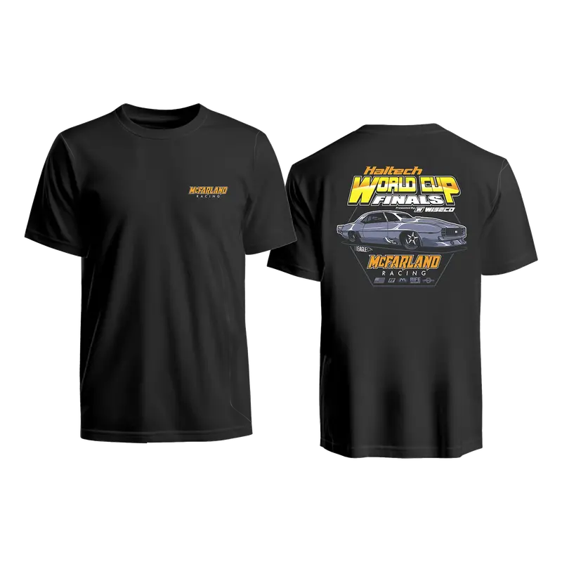 Mcfarland Racing World Cup Eagle Design T-Shirt 1