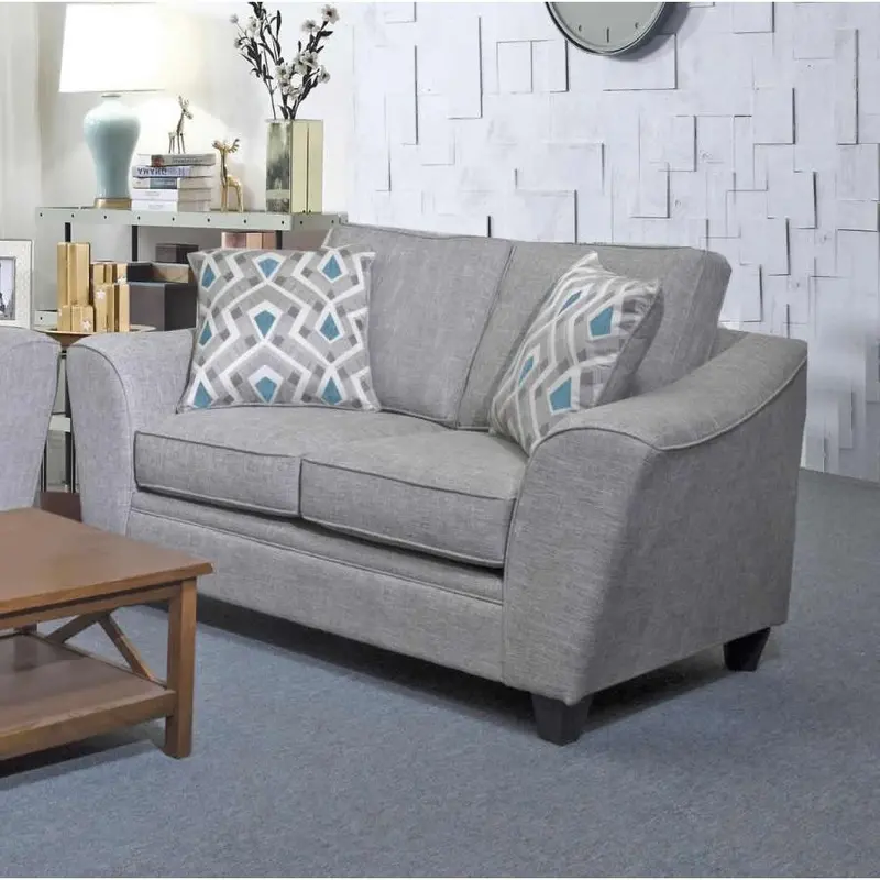 Minhas Ab1010Pq-02 Stationary Loveseat – Premium Quartz Upholstery 1