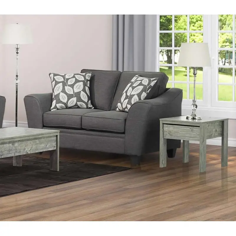 Minhas Ab1010Ps-02 Stationary Loveseat – Quartz Fabric Two-Seater 1