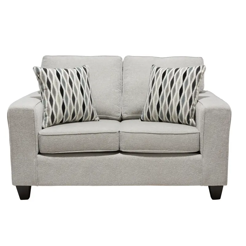 Minhas Delano Captive Brownstone Loveseat – Stationary Fabric Seating 1